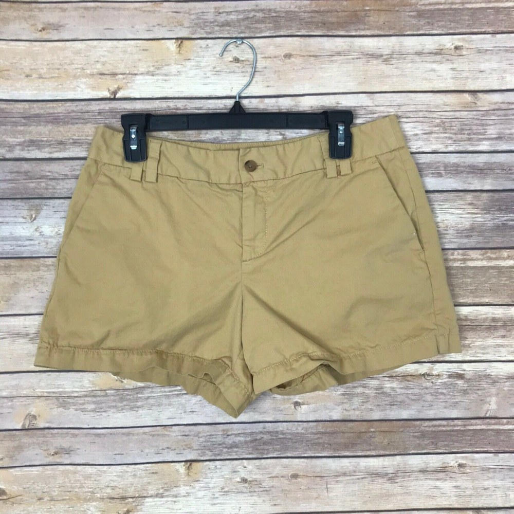 LOFT 6 Mid Rise Cotton Beige Chino Shorts B38